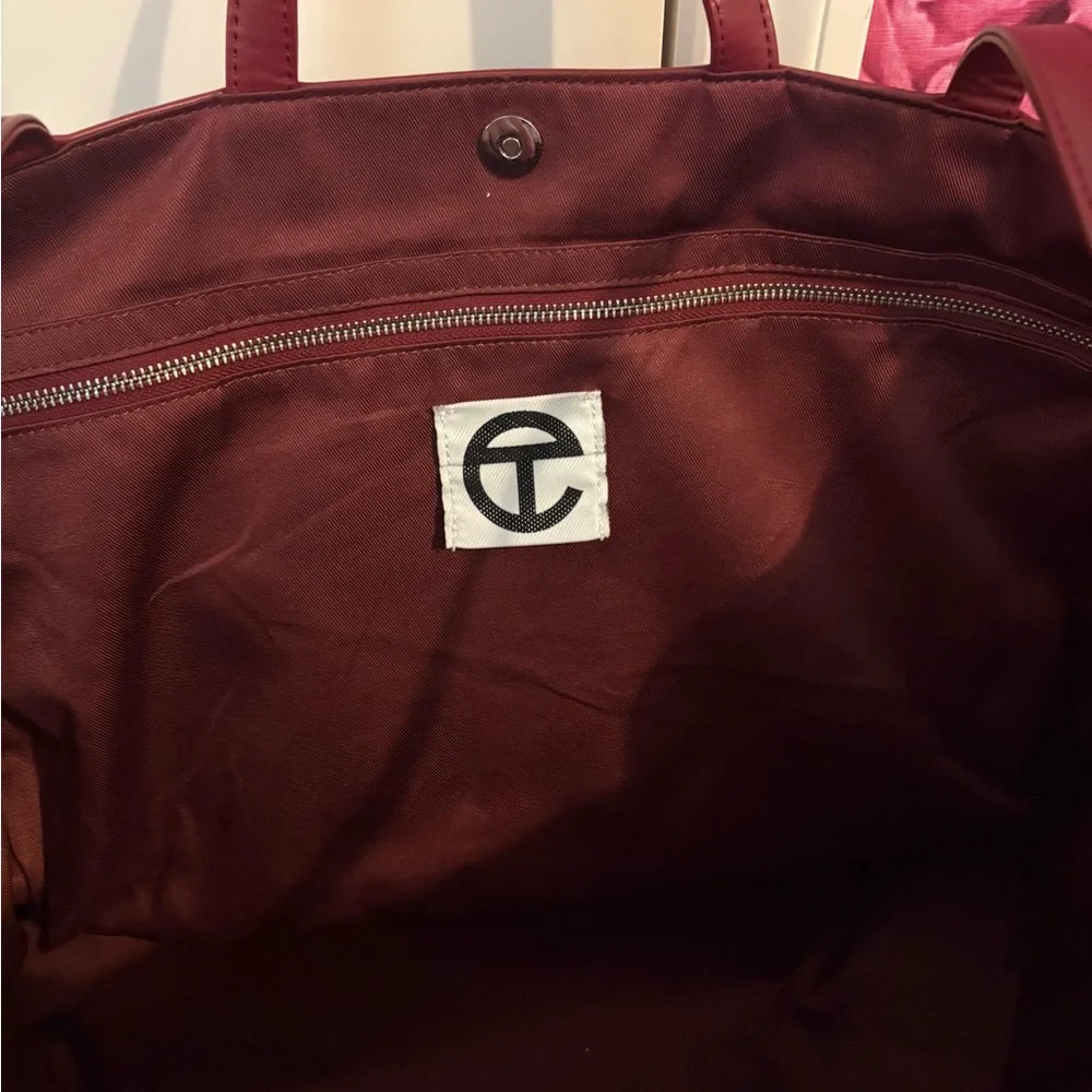 Telfar Burgundy Tote Bag - Picture 3 of 12